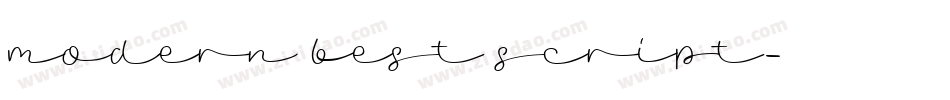 modern best script字体转换